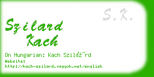szilard kach business card